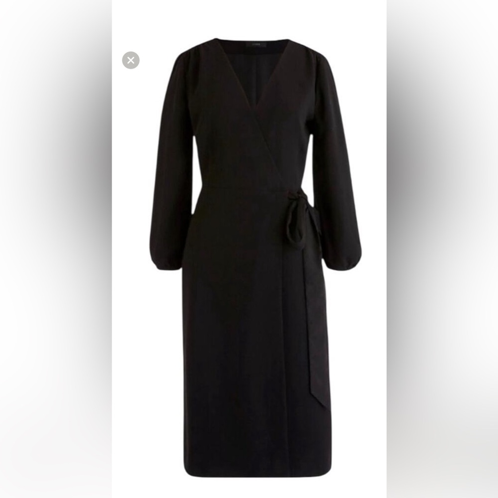 J.Crew crepe wrap dress, 12, black, NWOT